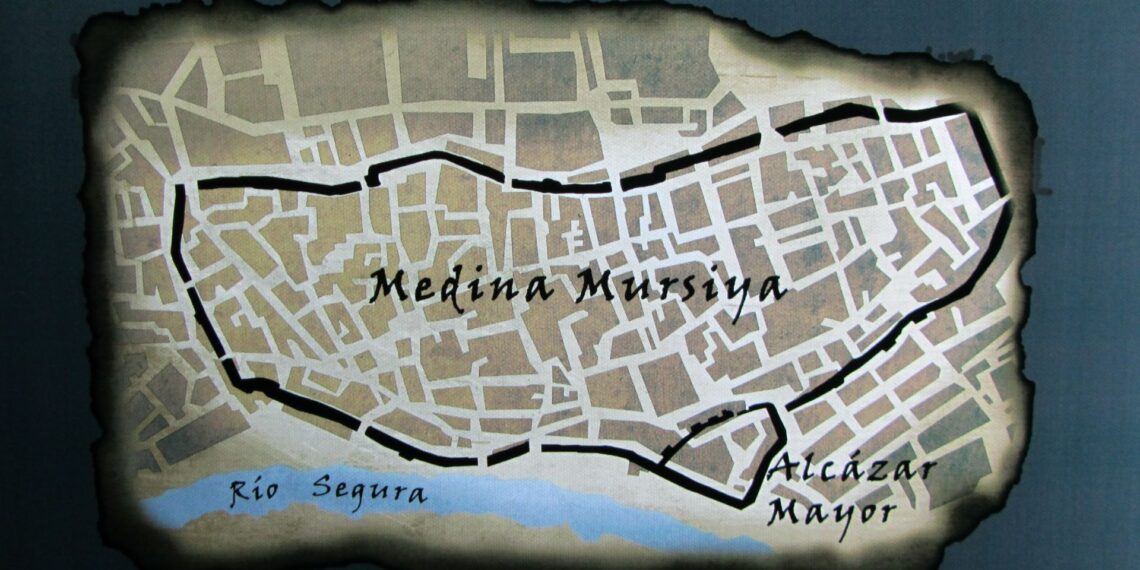 Trazado de la Muralla árabe de Murcia