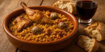 Arroz con conejo y caracoles