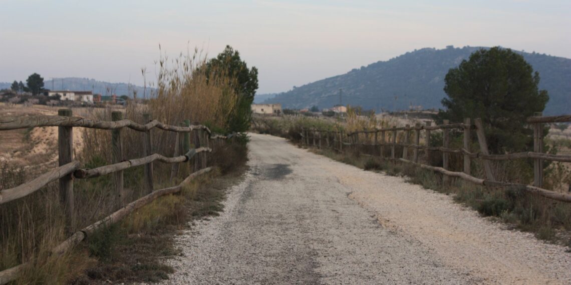 Vía Verde del Noroeste al principio del tramo entre Bullas y Mula.