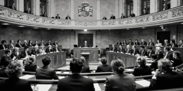 Vista del hemiciclo del Congreso de los Diputados en Madrid durante una sesión plenaria con diputados debatiendo