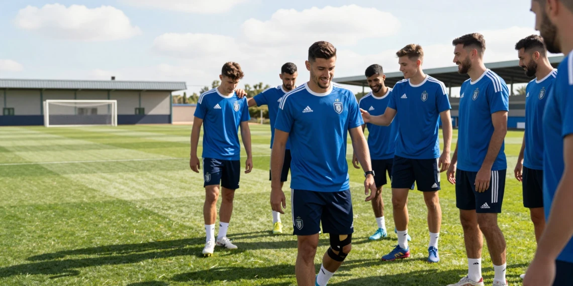 David Mella regresa al entrenamiento en Abegondo con el Deportivo de La Coruña antes del debut en Primera División