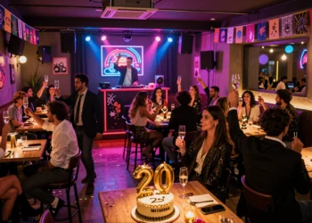 Fiesta del 20 aniversario de la revista Cuore en Madrid con periodistas, champán y decoración Y2K