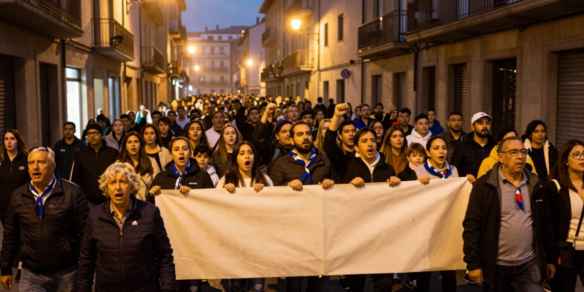Miles de aficionados del Deportivo de A Coruña marchan por las calles históricas de la ciudad reclamando su lugar en Riazor