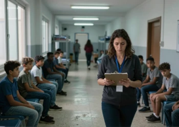 Trabajadora social en centro de acogida de menores migrantes no acompañados en España
