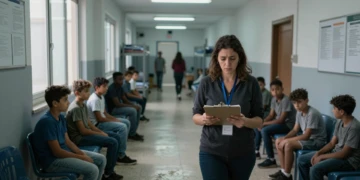 Trabajadora social en centro de acogida de menores migrantes no acompañados en España